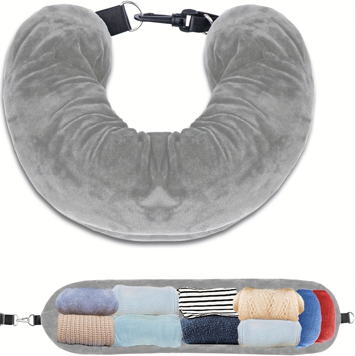 TravelMate™ — The Only Pillow That Packs Clothes Too