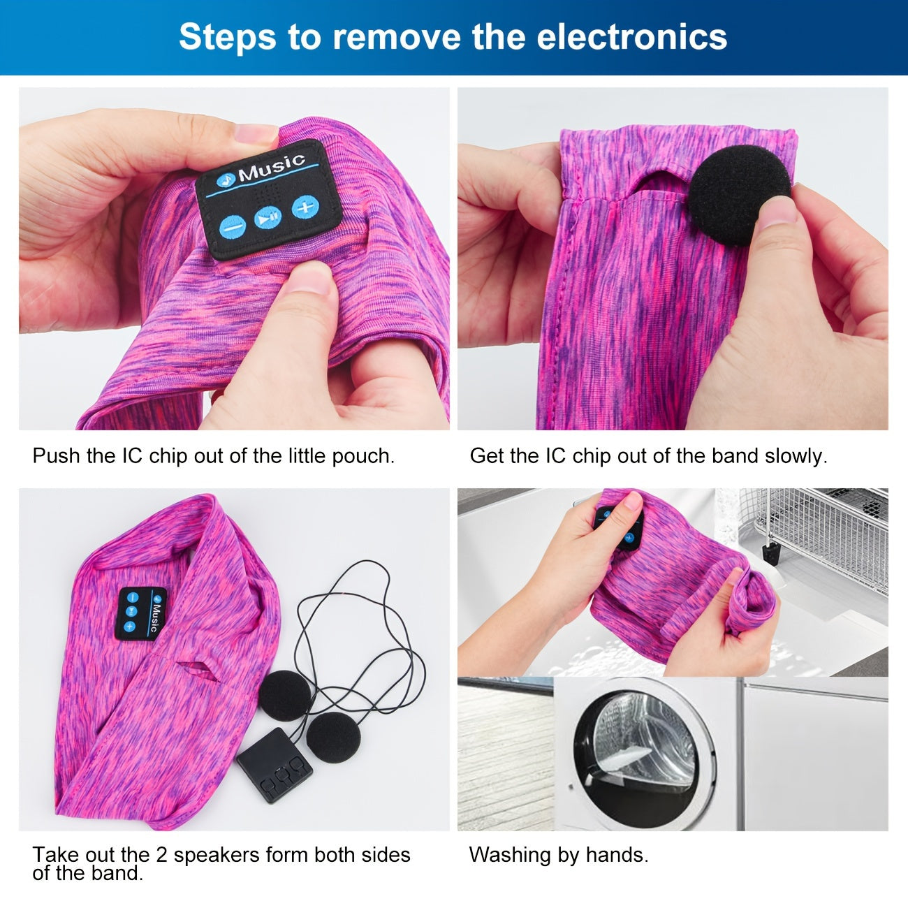 Bluetooth-Stirnband mit Ohrhörern – Hören Sie Musik und entspannen Sie sich kabellos, sogar im Schlaf.