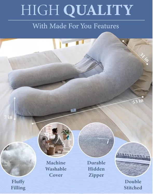Ultra-Comfort U-Shaped Pillow - Perfect for travel naps and more comfortable nights of sleep.