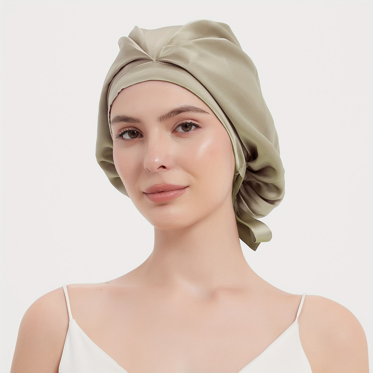 Rachael Silk Schlafhaube aus 100 % SEDA-Maulbeerseide – verstellbare Fliege, weich und atmungsaktiv, perfekt für langes und lockiges Haar 