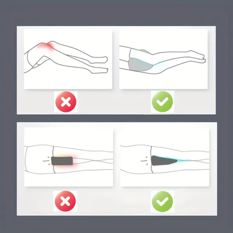 Deluxe verstellbares Beinkissen aus Schaumstoff – weiches Kniestützkissen zur Druckentlastung mit leicht zu reinigendem Polyesterbezug, ideal für ein Nickerchen und Komfort in der Nacht