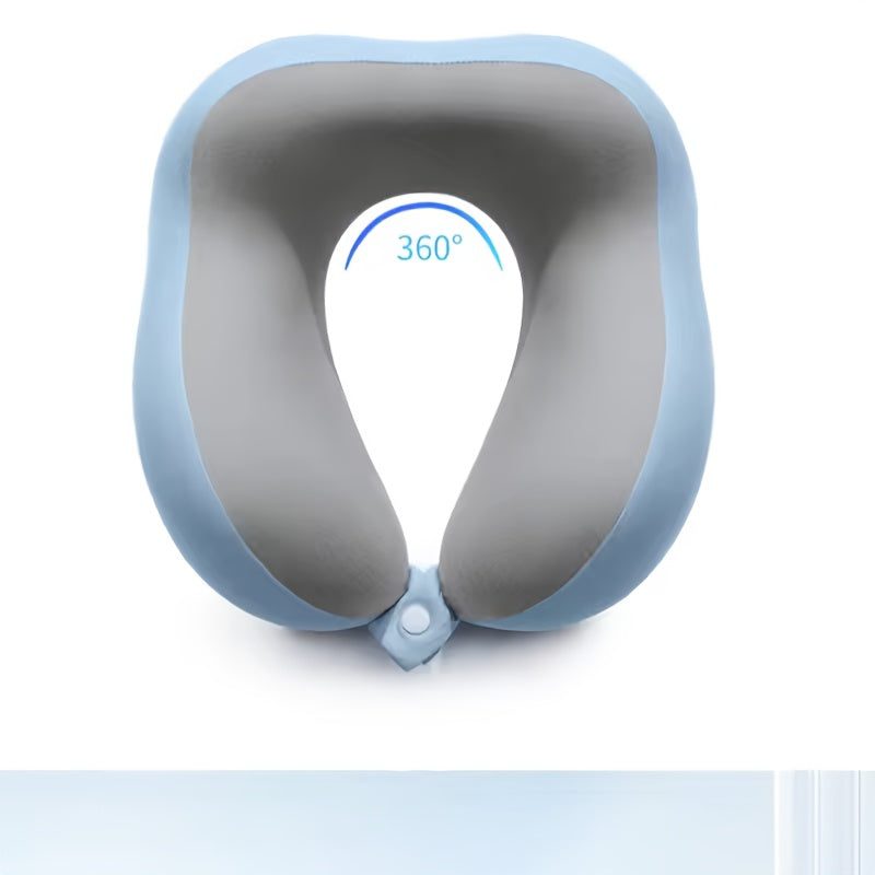 Ergonomisches U-förmiges Nackenkissen mit Aufbewahrungstasche – Ideal für Reisen, Nickerchen und Komfort im Büro, Unterstützung bei langsamer Rückfederung, Bezug maschinenwaschbar