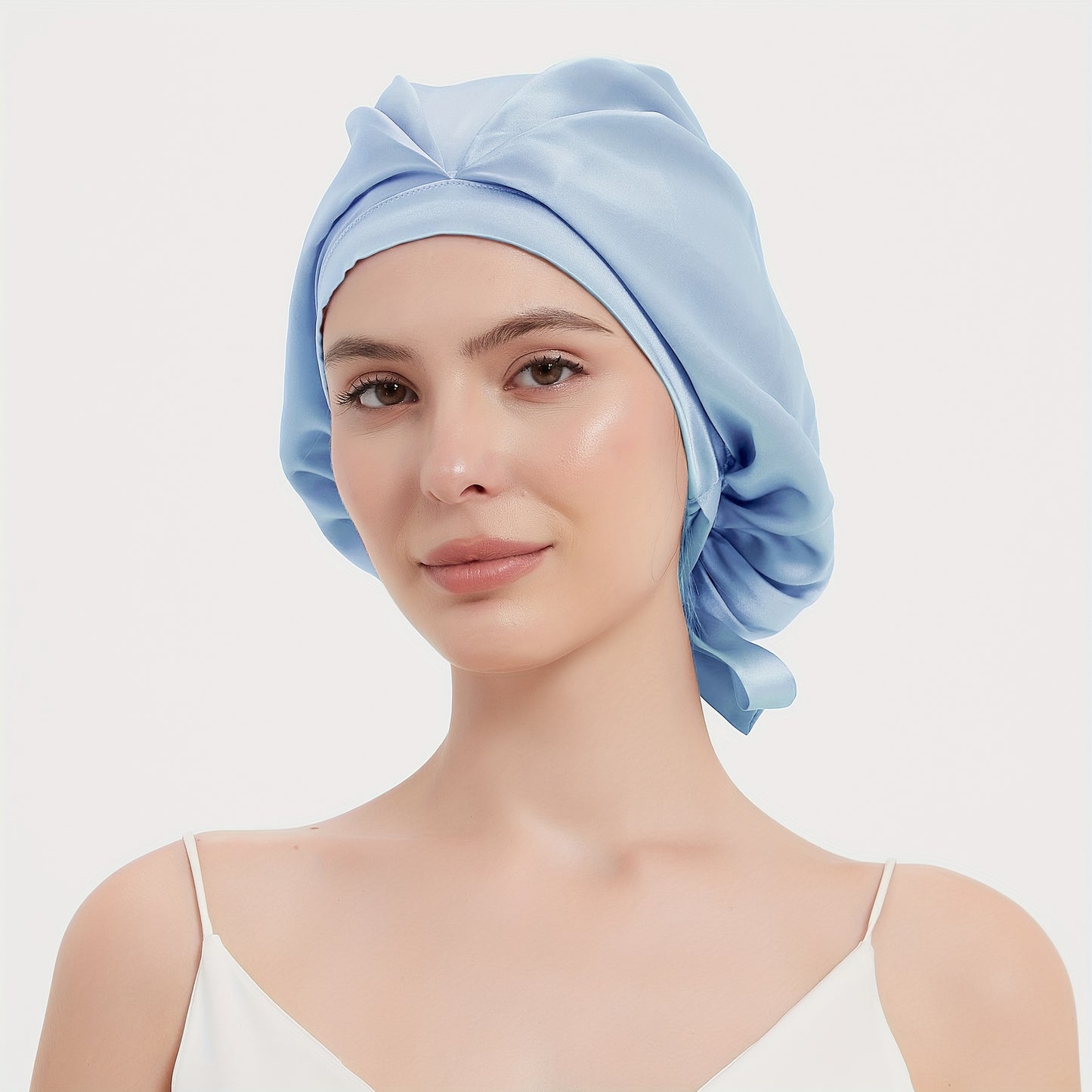 Rachael Silk Schlafhaube aus 100 % SEDA-Maulbeerseide – verstellbare Fliege, weich und atmungsaktiv, perfekt für langes und lockiges Haar 